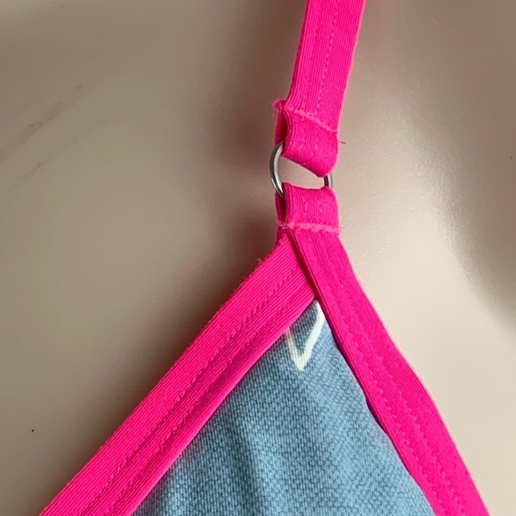 Billabong blue white & pink bikini top NWT - Picture 8 of 8